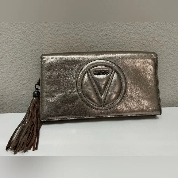Valentino leather shoulder bag/crossbody/clutch - Bronze Metallic color - Picture 8 of 11
